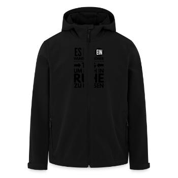 Wunderschöner Tag um mich in Ruhe zu lassen - Recycelte Männer Softshell-Jacke von Stanley/Stella - Schwarz - Vorne - AI Model Male 185 light (185cm)