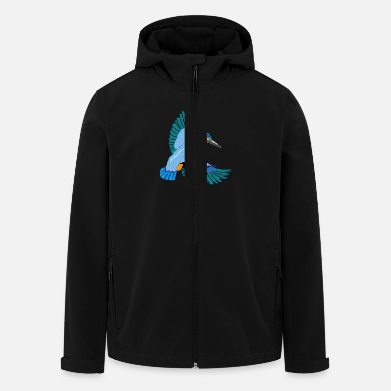 Eisvogel - Recycelte Männer Softshell-Jacke von Stanley/Stella - Schwarz