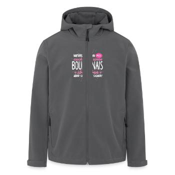 Niemals ohne BOULONNAIS - Recycelte Männer Softshell-Jacke von Stanley/Stella - Schwarz - Vorne - AI Model Male 185 light (185cm)