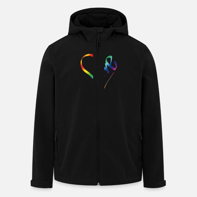 Rainbow Love - Men’s Recycled Softshell Jacket by Stanley/Stella - black