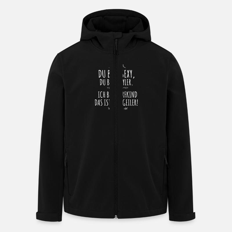 Ich bin Dorfkind! - Recycelte Männer Softshell-Jacke von Stanley/Stella - Schwarz