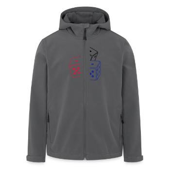 drei Spielwürfel / bunco dices (3c) - Men’s Recycled Softshell Jacket by Stanley/Stella - black - Front - AI Model Male 185 light (185cm)