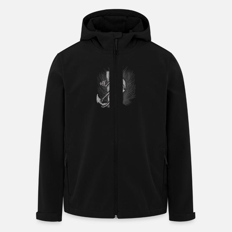 skull_anker - Recycelte Männer Softshell-Jacke von Stanley/Stella - Schwarz