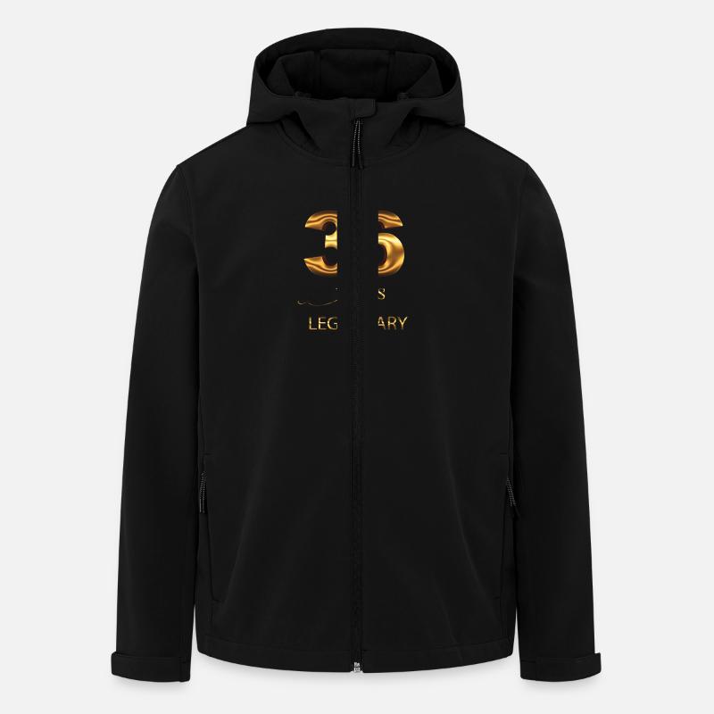 36. Geburtstag - Recycelte Männer Softshell-Jacke von Stanley/Stella - Schwarz
