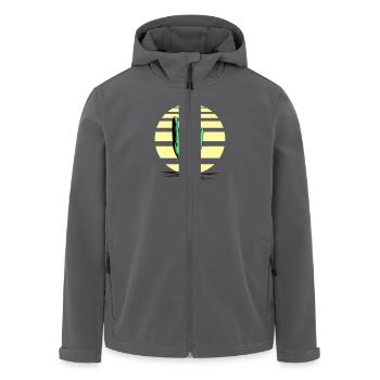 Cactus Desert Sunset Evening Night Cacti - Men’s Recycled Softshell Jacket by Stanley/Stella - black - Front - AI Model Male 185 light (185cm)