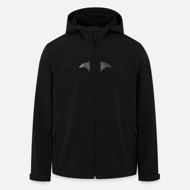 Hypnotisierende Rochen-Illustration - Recycelte Männer Softshell-Jacke von Stanley/Stella - Schwarz