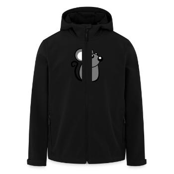 Mouse Mouse Cute Little Rat Rodent Friendly - Men’s Recycled Softshell Jacket by Stanley/Stella - black - Front - AI Model Male 185 light (185cm)