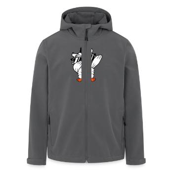 Owl Dabbing Dab Dance Pose Gesture Sunglasses Cute - Men’s Recycled Softshell Jacket by Stanley/Stella - black - Front - AI Model Male 185 light (185cm)