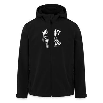 Bodybuilding Skull Workout and No Limit - Men’s Recycled Softshell Jacket by Stanley/Stella - black - Front - AI Model Male 185 light (185cm)