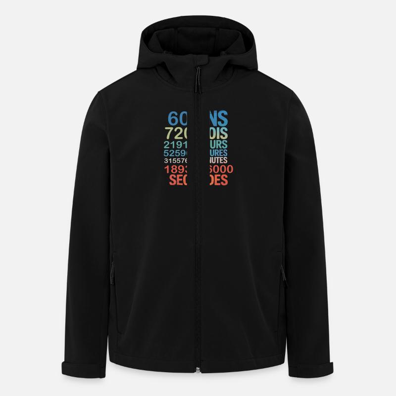 60 Ans – 720 Mois, 21915 Jours, 1.8 Billion - Men’s Recycled Softshell Jacket by Stanley/Stella - black