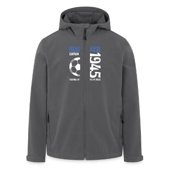 Rostocker Geburtstag 1945 Fußball Geschenk - Recycelte Männer Softshell-Jacke von Stanley/Stella - Anthrazit - Vorne - AI Model Male 185 light (185cm)