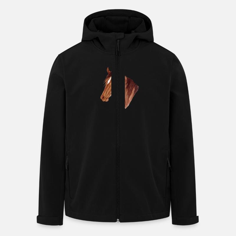 Pferd - Recycelte Männer Softshell-Jacke von Stanley/Stella - Schwarz