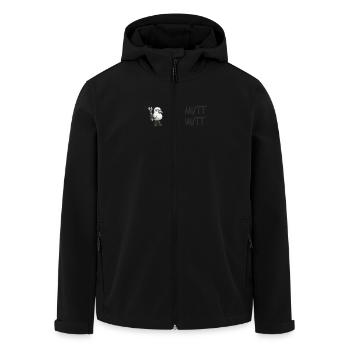 Cool seagull with wrench Low German - Men’s Recycled Softshell Jacket by Stanley/Stella - black - Front - AI Model Male 185 light (185cm)