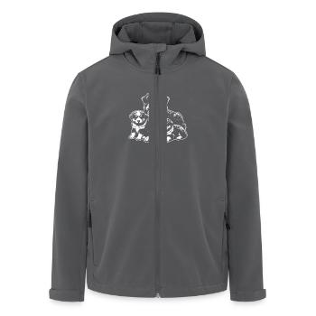 Maman berger australien avec chiots - Veste softshell homme en polyester recyclé Stanley/Stella - noir - Devant - AI Model Male 185 light (185cm)