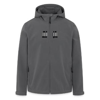 Made in Martinique - Veste softshell homme en polyester recyclé Stanley/Stella - noir - Devant - AI Model Male 185 light (185cm)