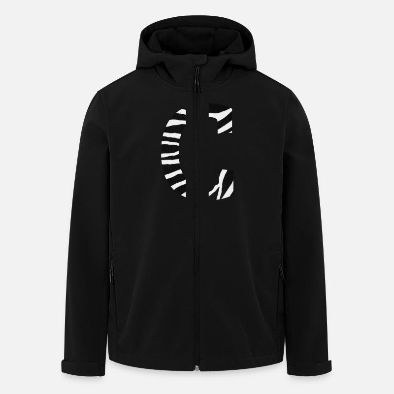 Letter c zebra - Men’s Recycled Softshell Jacket by Stanley/Stella - black
