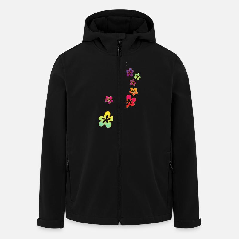 Flower Power - Veste softshell homme en polyester recyclé Stanley/Stella - noir