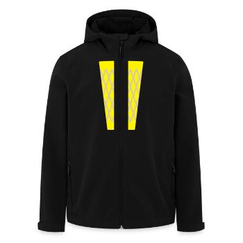 Apfelwein Glas _Geripptes - Recycelte Männer Softshell-Jacke von Stanley/Stella - Schwarz - Vorne - AI Model Male 185 light (185cm)