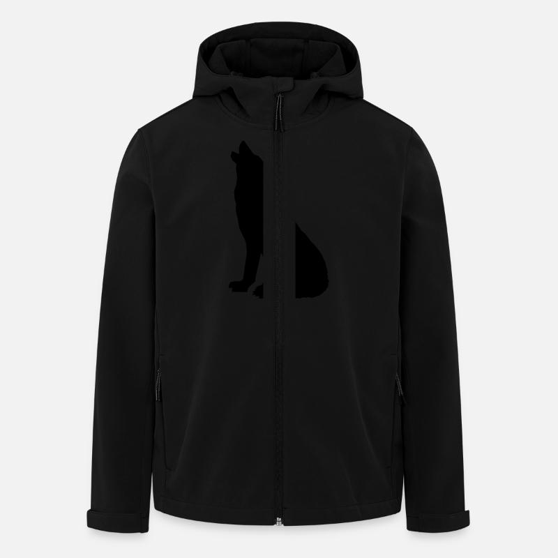 Heulender Wolf sitzend - Recycelte Männer Softshell-Jacke von Stanley/Stella - Schwarz