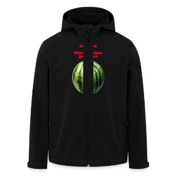 wassermelone getrage - Recycelte Männer Softshell-Jacke von Stanley/Stella - Schwarz - Vorne - AI Model Male 185 light (185cm)