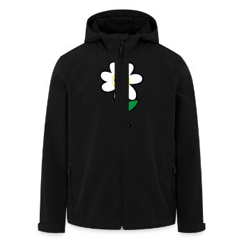 Flower / Blume - Recycelte Männer Softshell-Jacke von Stanley/Stella - Schwarz - Vorne - AI Model Male 185 light (185cm)