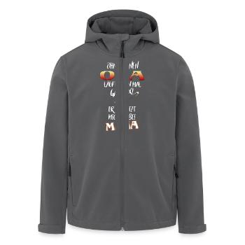 Opa verpetzt mich nie - Recycelte Männer Softshell-Jacke von Stanley/Stella - Schwarz - Vorne - AI Model Male 185 light (185cm)