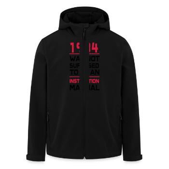 1984 was not supposed to be at istruction Manual - Men’s Recycled Softshell Jacket by Stanley/Stella - black - Front - AI Model Male 185 light (185cm)