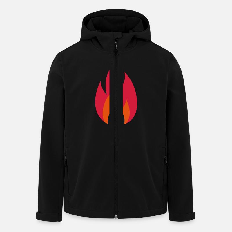 Feuer Design, Lit Shirt - Recycelte Männer Softshell-Jacke von Stanley/Stella - Schwarz