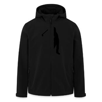 Golf - Men’s Recycled Softshell Jacket by Stanley/Stella - black - Front - AI Model Male 185 light (185cm)
