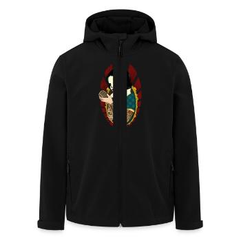 Rocher jusqu'à la mort - Veste softshell homme en polyester recyclé Stanley/Stella - noir - Devant - AI Model Male 185 light (185cm)
