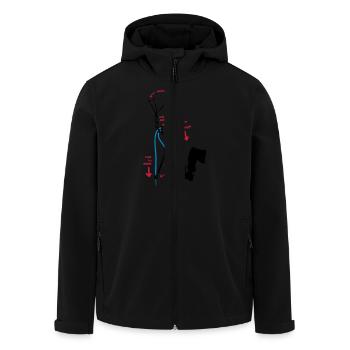 Escalade - Poulie de sauvetage copain - Veste softshell homme en polyester recyclé Stanley/Stella - noir - Devant - AI Model Male 185 light (185cm)