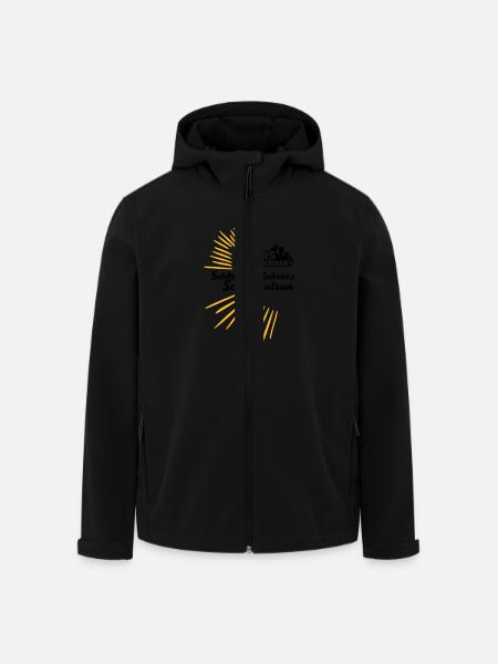 Schutzpatron Text - Recycelte Männer Softshell-Jacke von Stanley/Stella - Schwarz