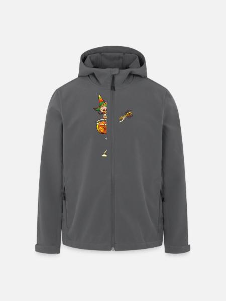 Mexican Skeleton Playing Guitar - Men’s Recycled Softshell Jacket by Stanley/Stella - black