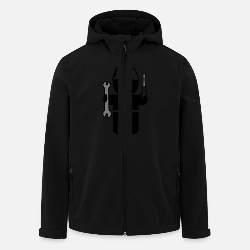 Menschen & Berufe: der Mechaniker - Recycelte Männer Softshell-Jacke von Stanley/Stella - Schwarz