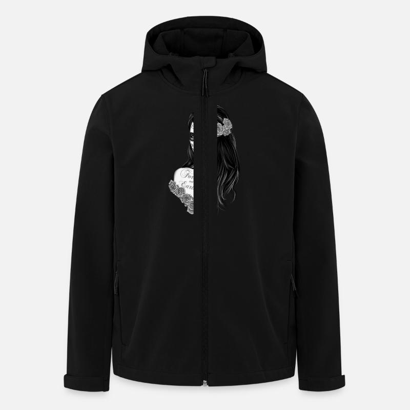 La Catrina schwarz weiß - Men’s Recycled Softshell Jacket by Stanley/Stella - black