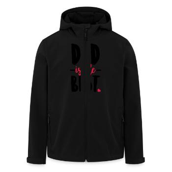 Dad is the best - Men’s Recycled Softshell Jacket by Stanley/Stella - black - Front - AI Model Male 185 light (185cm)