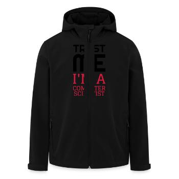 informatique / informaticien / ordinateur / geek - Veste softshell homme en polyester recyclé Stanley/Stella - noir - Devant - AI Model Male 185 light (185cm)