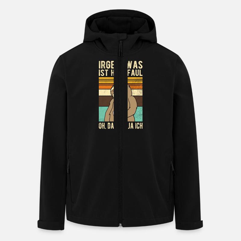 Faultier Irgendwas ist hier Faul - Recycelte Männer Softshell-Jacke von Stanley/Stella - Schwarz