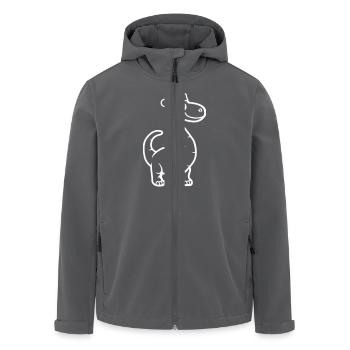 Dinosaurier Brontosaurus Weihnachtsmann - Recycelte Männer Softshell-Jacke von Stanley/Stella - Anthrazit - Vorne - AI Model Male 185 light (185cm)