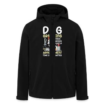 Dog Grooming Where Breeds Are Made Up - Recycelte Männer Softshell-Jacke von Stanley/Stella - Schwarz - Vorne - AI Model Male 185 light (185cm)