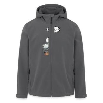 Seagull speech bubble Delulu - Men’s Recycled Softshell Jacket by Stanley/Stella - anthracite - Front - AI Model Male 185 light (185cm)