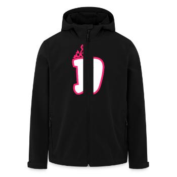 Monogramme d enfant fille couronne - Veste softshell homme en polyester recyclé Stanley/Stella - noir - Devant - AI Model Male 185 light (185cm)