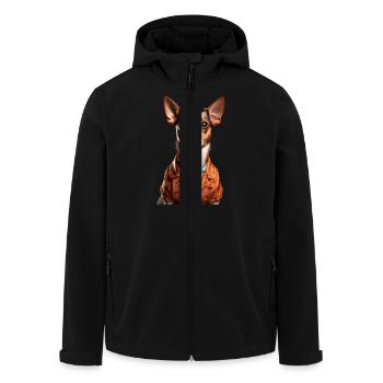 Dog - Recycelte Männer Softshell-Jacke von Stanley/Stella - Schwarz - Vorne - AI Model Male 185 light (185cm)