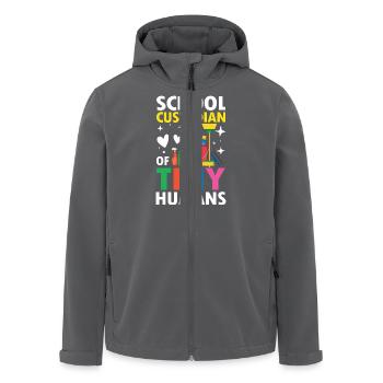 School Custodian Of Tiny Humans für Hausmeister - Recycelte Männer Softshell-Jacke von Stanley/Stella - Anthrazit - Vorne - AI Model Male 185 light (185cm)