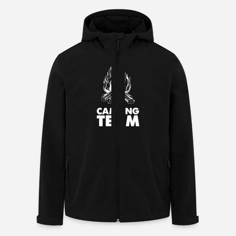 camping team lagerfeuer - Recycelte Männer Softshell-Jacke von Stanley/Stella - Schwarz