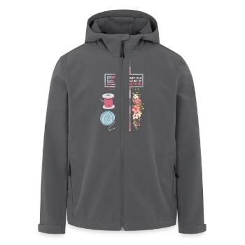 All I Need Today Is A Little Bit Of Quilting Quilt - Men’s Recycled Softshell Jacket by Stanley/Stella - anthracite - Front - AI Model Male 185 light (185cm)