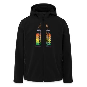 Wäre ich ein Möbelstück dann wär ich eine Lampe... - Recycelte Männer Softshell-Jacke von Stanley/Stella - Schwarz - Vorne - AI Model Male 185 light (185cm)