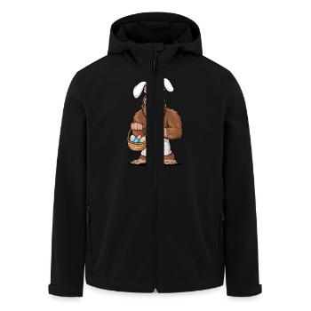 Bigfoot Easter - Men’s Recycled Softshell Jacket by Stanley/Stella - black - Front - AI Model Male 185 light (185cm)