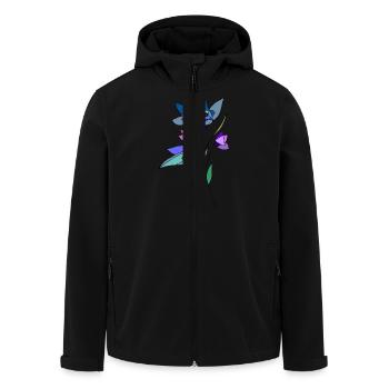 Blumen - Recycelte Männer Softshell-Jacke von Stanley/Stella - Schwarz - Vorne - AI Model Male 185 light (185cm)
