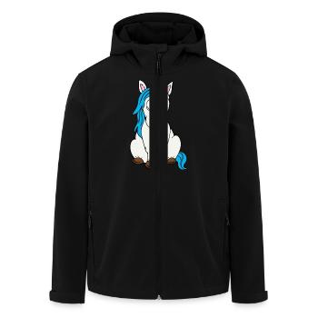 Einhorn - Recycelte Männer Softshell-Jacke von Stanley/Stella - Schwarz - Vorne - AI Model Male 185 light (185cm)